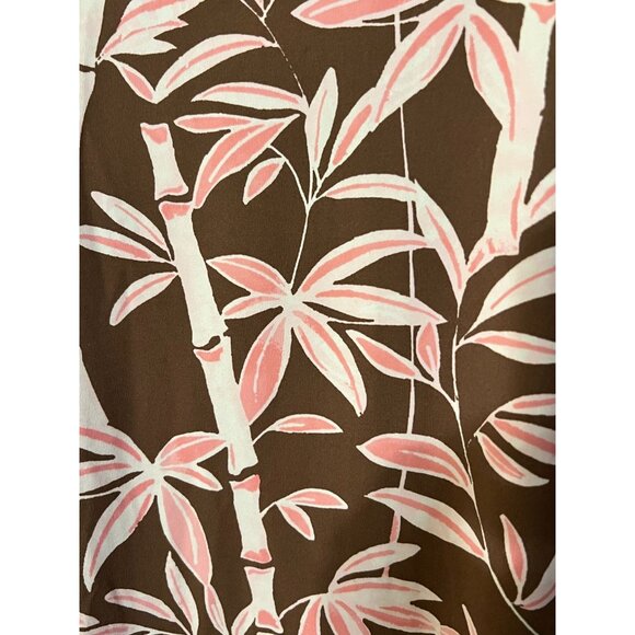 J.McLaughlin Brown/Pink Bamboo Grove Catalina Cloth Dress Women's Size Large Exc - Picture 4 of 5